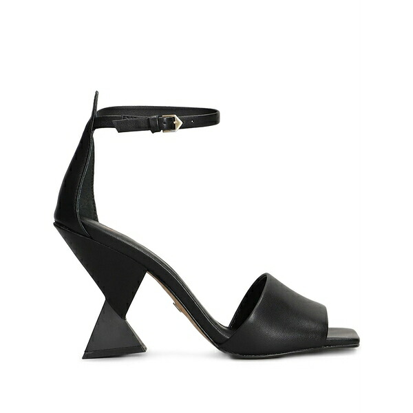 カラノ レディース サンダル シューズ 95mm leather sandals Black｜asty
