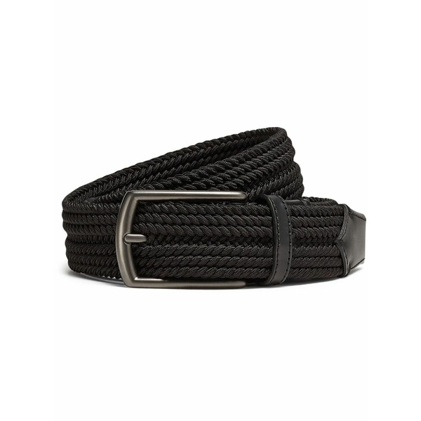 ゼニア メンズ ベルト アクセサリー Braided belt Black｜asty