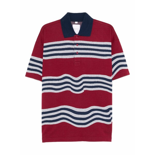 ナパピリ メンズ ポロシャツ トップス Striped polo shirt Red｜asty