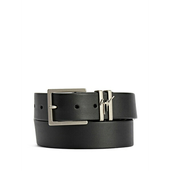 ジュゼッペザノッティ メンズ 胴締め 佩び物 Teodore metal-buckle leather belt Black