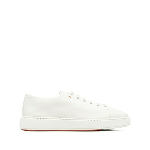サントーニ メンズ スニーカー シューズ Embossed-logo tongue low-top sneakers White