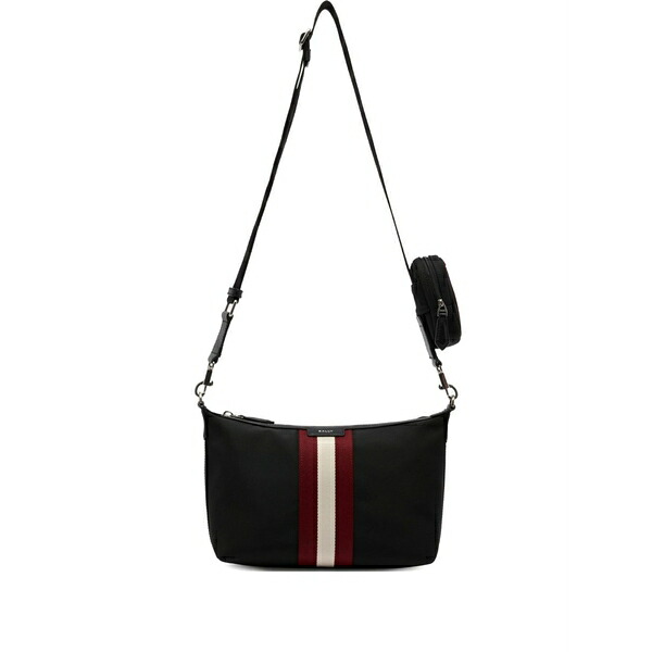 バリー メンズ ショルダーバッグ 御徒面子 Code ribbon logo shoulder bag Black