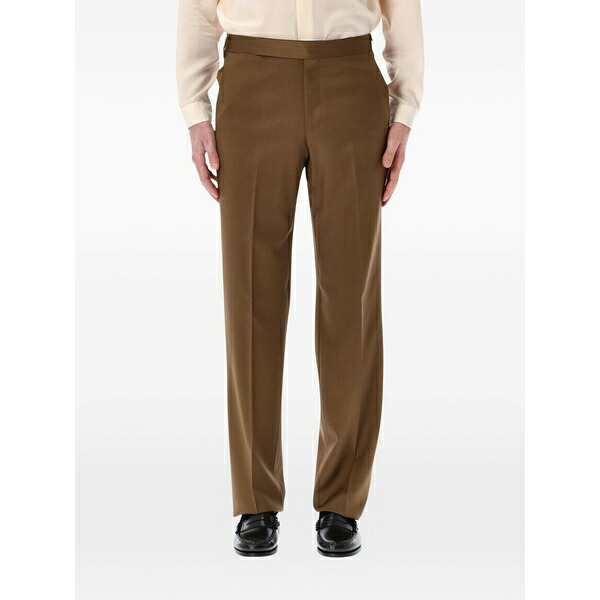 ラルディーニ メンズ カジュアルパンツ ボトムス Palu button fastening tailored trousers Brown｜asty