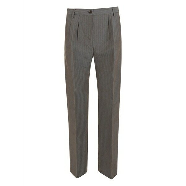 アスペジ レディース カジュアルパンツ ボトムス Striped pleated trousers Grey｜asty