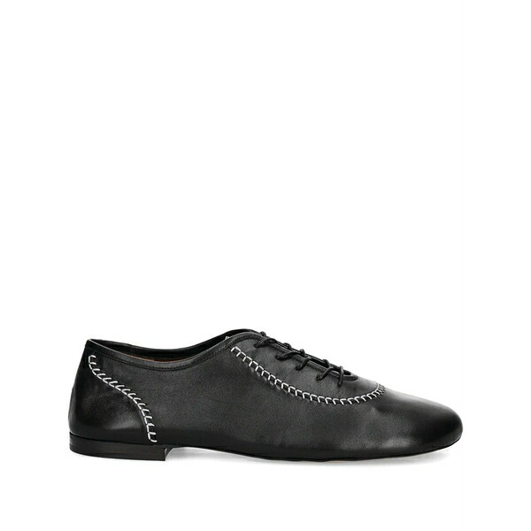 ウェールズ ボナー メンズ 御召しものシューズ シューズ Contrast-stitching leather shoes Black