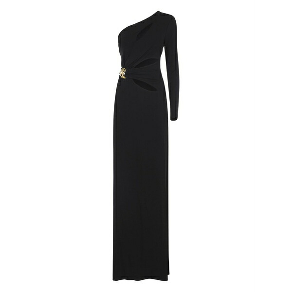 エリザベスフランキ レディース ワンピース トップス One-shoulder cut-out-detail maxi dress Black｜asty