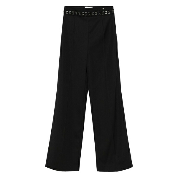 ニッサ レディース カジュアルパンツ ボトムス Embellished-waist trousers Black|asty