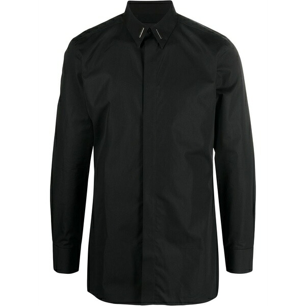 ジバンシー メンズ シャツ トップス Hardware-detail button-up shirt Black|asty