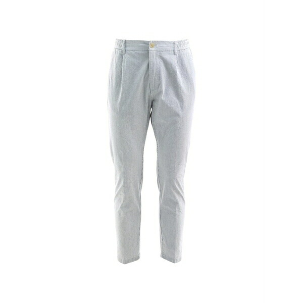クルーナ メンズ カジュアルパンツ ボトムス Pinstripe pleated trousers White｜asty