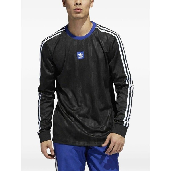アディダス メンズ パーカー・スウェットシャツ アウター Originals dodson three-stripe sweatshirt Black｜asty
