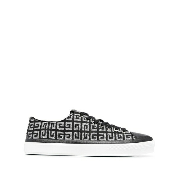 ジバンシー メンズ スニーカー シューズ Monogram-print low top sneakers Black