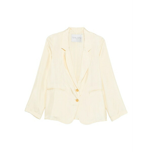 フォルテ フォルテ レディース 上衣＆上衣 アウター Buttoned blazer Yellow