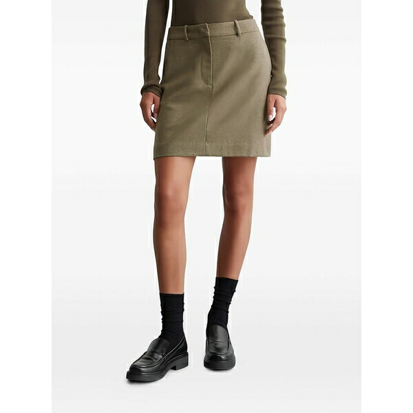 マルコポーロ レディース スカート ボトムス A-line miniskirt Brown｜asty