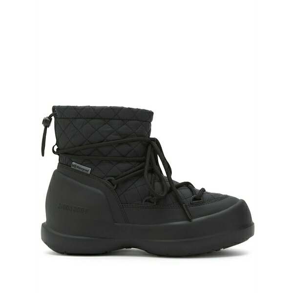お月さまブーツ レディース ブーツ シューズ Luna quilted snow boots Black