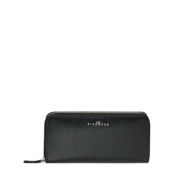 ジョン バージニアの州都 レディース 紙入れ 付属品 Logo zip wallet Black