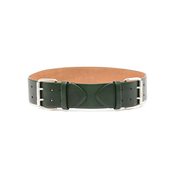 ディーチェ カヤック レディース 三尺帯 付属物 Double-buckle leather belt Green