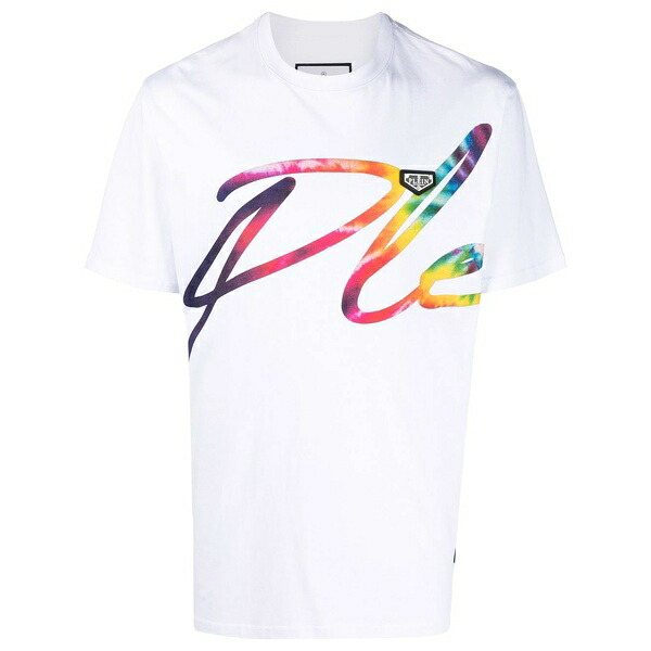 フィリップ飾り気の無い メンズ プルオーバー トップス Signature-logo t-shirt White