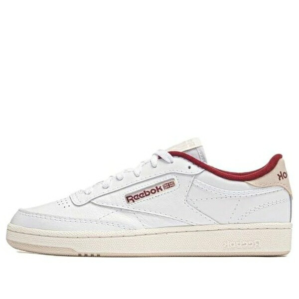 Reebok リーボック メンズ スニーカー 【Reebok Club C85 Shoes \u0027White Classic Maroon\u0027 100032972】  大きさ US_8(26.0珊)