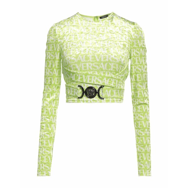 【送料無料】 ヴェルサーチ レディース Tシャツ トップス Tops Green｜asty