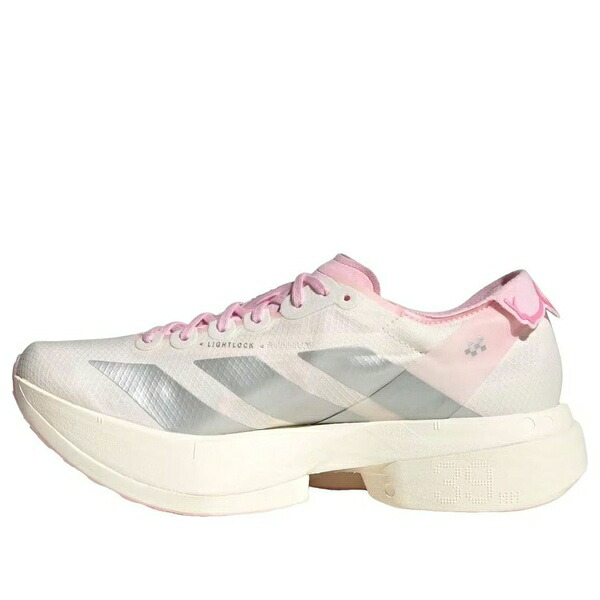 adidas アディダス レディース スニーカー 【(WMNS) adidas Adizero Adios Pro 4 'White Silver Metallic Clear Pink' JQ4446】 サイズ US_9(26.0cm)｜asty