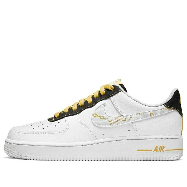 Nike ナイキ メンズ スニーカー 空軍 【Nike Air Force 1 \u002707 LV8 \u0027Gold Links Zebra Print\u0027 DH5284-100】  大きさ US_6.5(24.5糎)