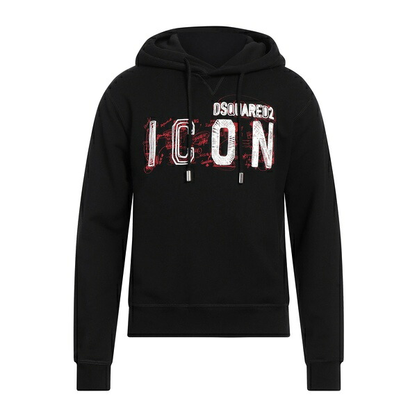 【送料無料】 ディースクエアード メンズ パーカー・スウェットシャツ アウター Sweatshirts Black｜asty