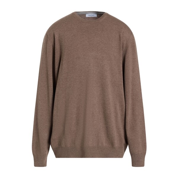 【貨物輸送無料】 グランサッソ メンズ 編み物\u0026プルオーバー アウター Sweaters Brown