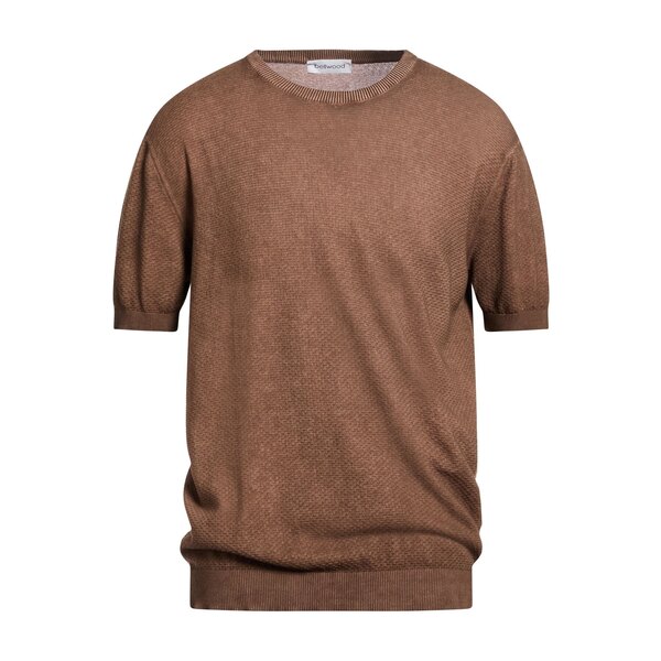 【貨物輸送無料】 呼びりん材木 メンズ 編み物\u0026プルオーバー アウター Sweaters Brown