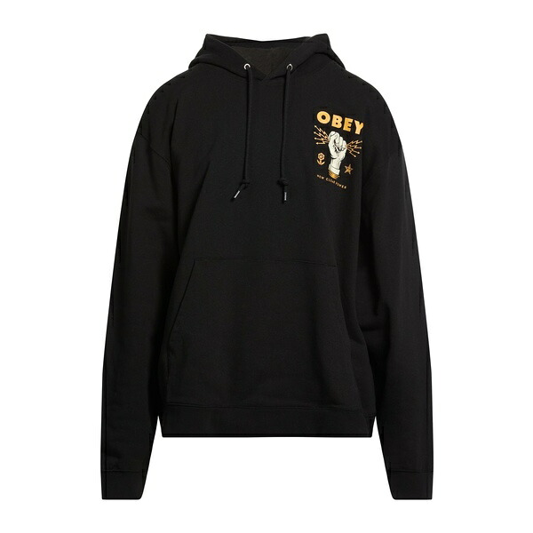 【貨物輸送無料】 オベイ メンズ パーカー・スウェットシャツ アウター Sweatshirts Black