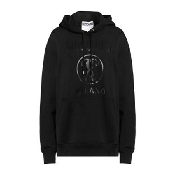 【送料無料】 モスキーノ レディース パーカー・スウェットシャツ アウター Sweatshirts Black|asty