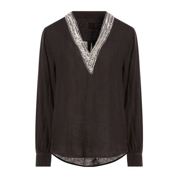 【送料無料】 １２０％リノ レディース Tシャツ トップス Tops Black