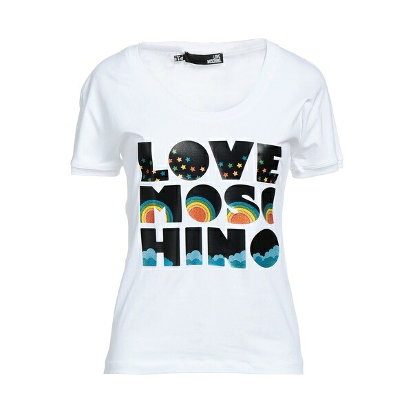 【送料無料】 モスキーノ レディース Tシャツ トップス T-shirts White