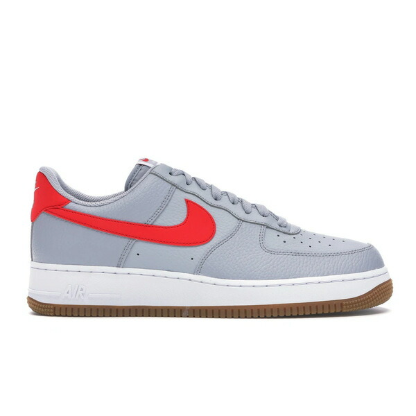 Nike ナイキ メンズ スニーカー  【Nike Air Force 1 Low 07 Wolf Grey University Red】  サイズ US_8(26.0cm) Wolf Grey/White/Gum Medium Brown/University Red
