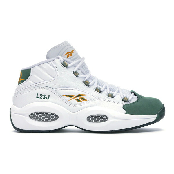 Reebok リーボック メンズ スニーカー 【Reebok Question Mid Packer Shoes For Player Use Only LeBron】 サイズ US_11(29.0cm) White/Sap Green/Harvest Green｜asty