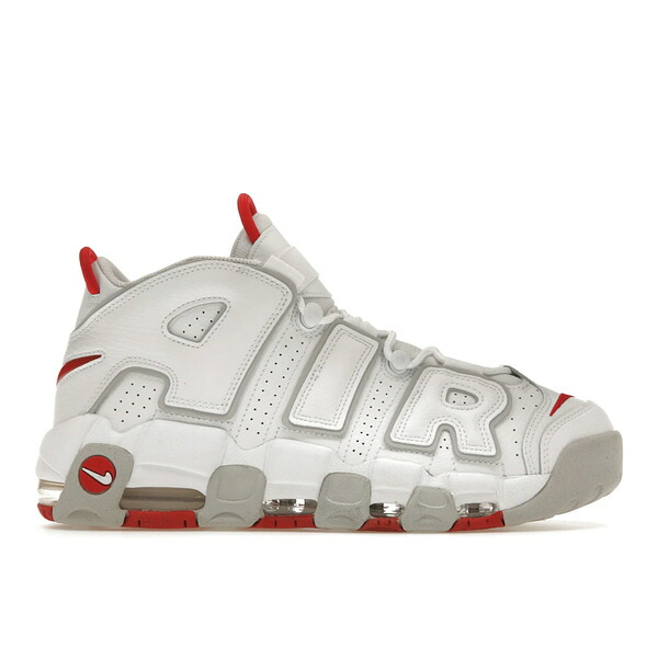 Nike ナイキ メンズ スニーカー  【Nike Air More Uptempo 96 White Grey Fog University Red】  大きさ US_9.5(27.5糎) White/Grey Fog/University Red