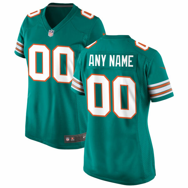 新色追加して再販新色追加して再販ナイキ レディース ユニフォーム トップス Miami Dolphins Nike Women's Alternate  Custom Game Jersey Aqua レディースファッション