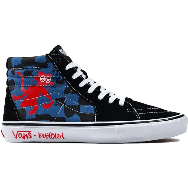 Vans バンズ メンズ スニーカー  【Vans Sk8-Hi Krooked By Natas For Ray Black Blue】  大きさ US_M_4.5 Black/Blue/White/Red