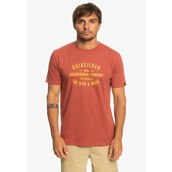 国内正規品 クイックシルバー Tシャツ メンズ トップス QS SURF LOCKUP Print T-shirt marsala 通販 
