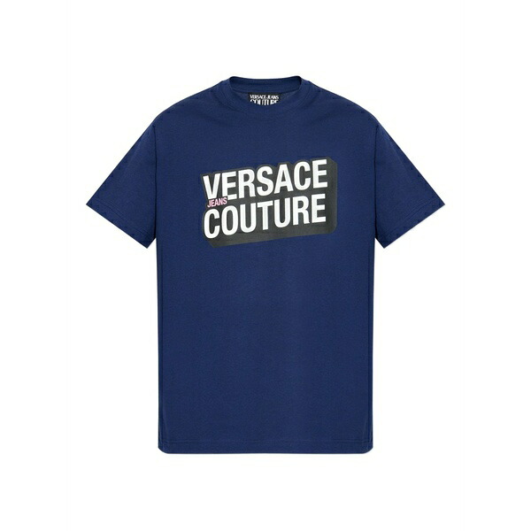 呼びりん探し回る メンズ ティーシャツ トップス Logo-print t-shirt Blue Tシャツ・カットソー-メンズファッション-トップス