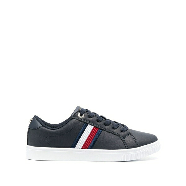 トミー ヒルフィガー レディース スニーカー シューズ Essential stripes lace-up sneakers Blue