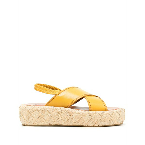 クレージェリ レディース サンダル シューズ 50mm clergerie adom espadrilles Yellow|asty