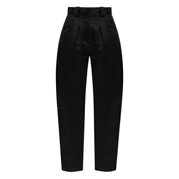 イロ レディース カジュアルパンツ ボトムス Satin trousers Black｜asty