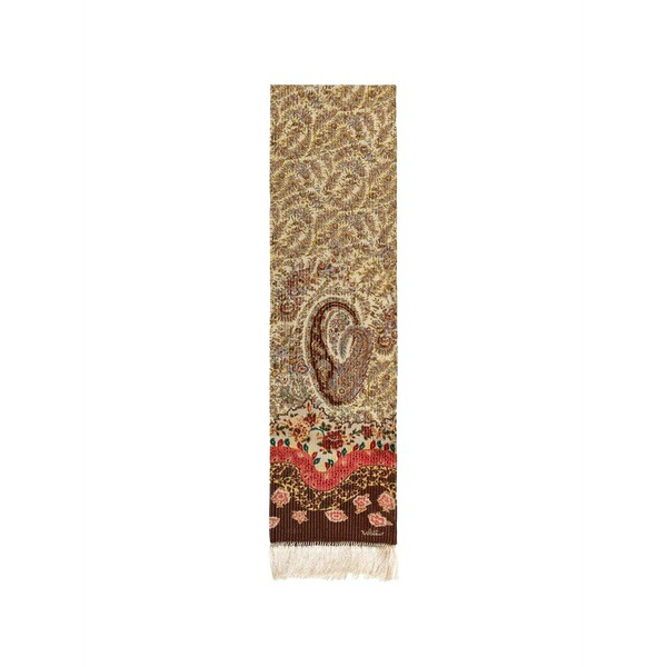 ヴァレンティノ ガラヴァーニ レディース 消音装置・袈裟・えり巻き 佩び物 Paisley fringed scarf Neutrals