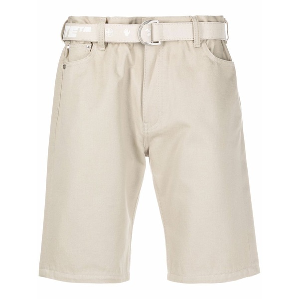 オフホワイト メンズ カジュアルパンツ ボトムス Belted bermuda shorts Neutrals｜asty 102,740円