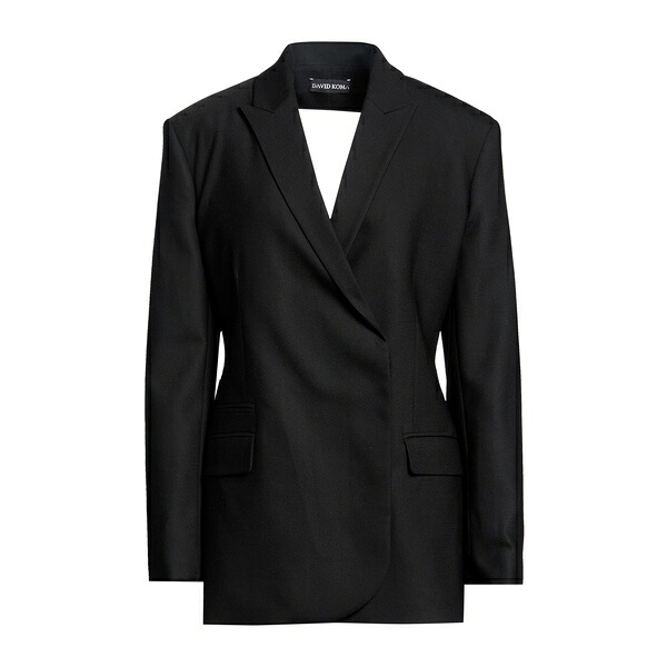【貨物輸送無料】 デヴィッド コーマ レディース 上衣＆上衣 アウター Blazers Black