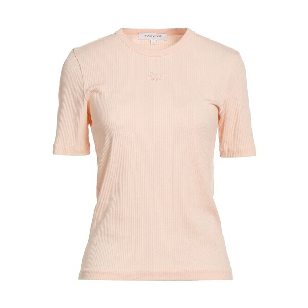 【送料無料】 メゾン キツネ レディース Tシャツ トップス T-shirts Pink|asty
