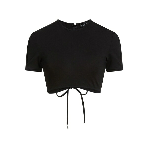 【送料無料】 デヴィッド コーマ レディース Tシャツ トップス Tops Black|asty