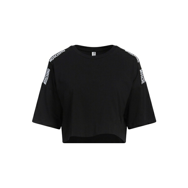 【貨物輸送無料】 モスキーノ レディース プルオーバー トップス T-shirts Black