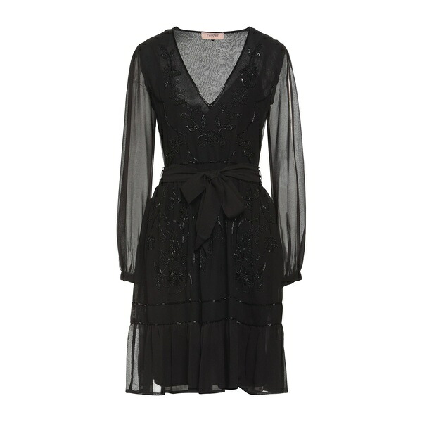 【送料無料】 ツインセット レディース ワンピース トップス Mini dresses Black｜asty