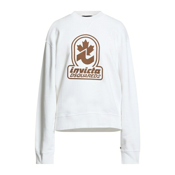 【貨物輸送無料】 ディースクエアード レディース パーカー・スウェットシャツ アウター Sweatshirts White
